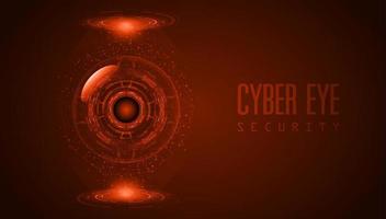 Modern Cybersecurity Technology Background with Eye vector