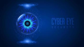 Modern Cybersecurity Technology Background with Eye vector