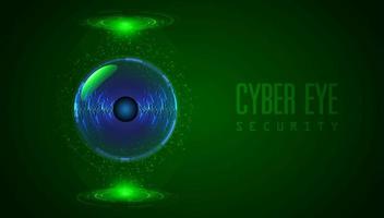 Modern Cybersecurity Technology Background with Eye vector