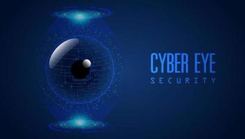 Modern Cybersecurity Technology Background with Eye vector