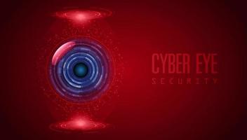 Modern Cybersecurity Technology Background with Eye vector