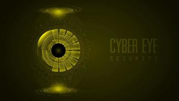 Modern Cybersecurity Technology Background with Eye vector