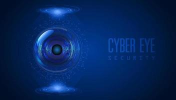 Modern Cybersecurity Technology Background with Eye vector