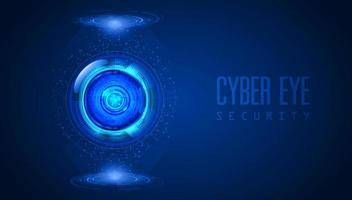 Modern Cybersecurity Technology Background with Eye vector