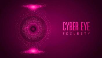 Modern Cybersecurity Technology Background with Eye vector