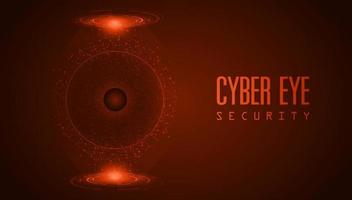 Modern Cybersecurity Technology Background with Eye vector