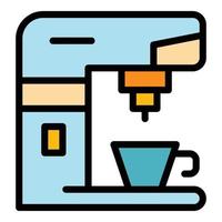 Coffee machine icon color outline vector