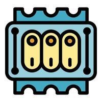 Energy dashboard switch icon color outline vector