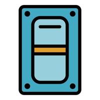Generator energy switch icon color outline vector