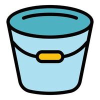 Milk bucket icon color outline vector