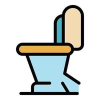 Toilet sewerage icon color outline vector