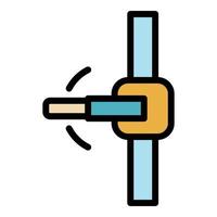 Sewerage button icon color outline vector
