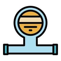 Sewage system icon color outline vector