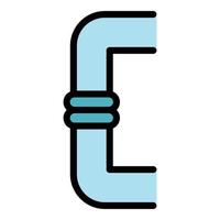 Fitting pipe icon color outline vector