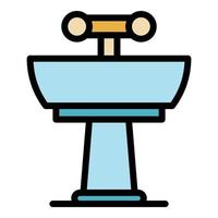 Conduit pipe icon color outline vector