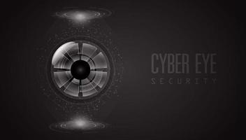 Modern Cybersecurity Technology Background with Eye vector