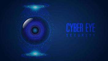 Modern Cybersecurity Technology Background with Eye vector