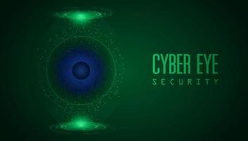 Modern Cybersecurity Technology Background with Eye vector