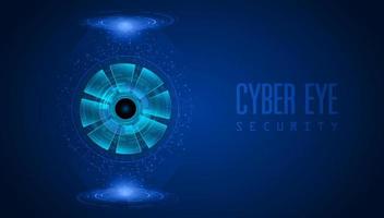 Modern Cybersecurity Technology Background with Eye vector