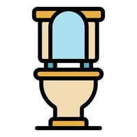 Lavatory sewage icon color outline vector