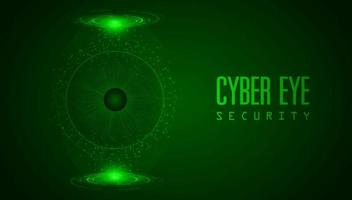 Modern Cybersecurity Technology Background with Eye vector