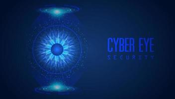 Modern Cybersecurity Technology Background with Eye vector