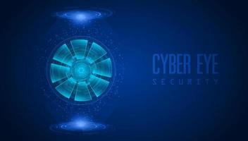 Modern Cybersecurity Technology Background with Eye vector