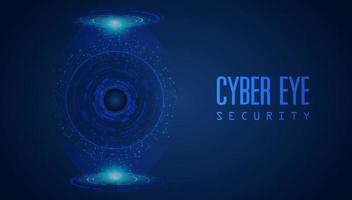 Modern Cybersecurity Technology Background with Eye vector