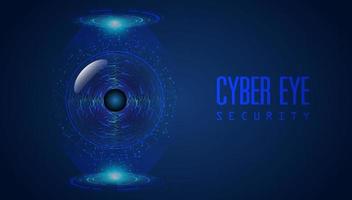 Modern Cybersecurity Technology Background with Eye vector