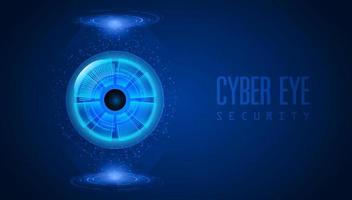 Modern Cybersecurity Technology Background with Eye vector