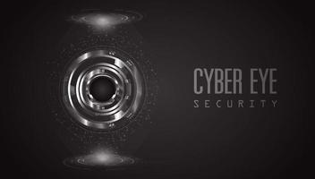 Modern Cybersecurity Technology Background with Eye vector