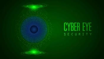 Modern Cybersecurity Technology Background with Eye vector