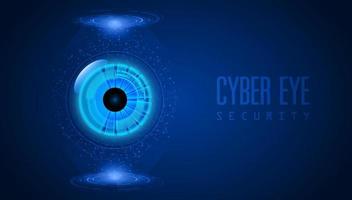 Modern Cybersecurity Technology Background with Eye vector