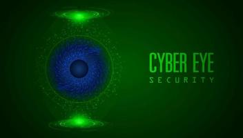 Modern Cybersecurity Technology Background with Eye vector