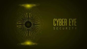 Modern Cybersecurity Technology Background with Eye vector