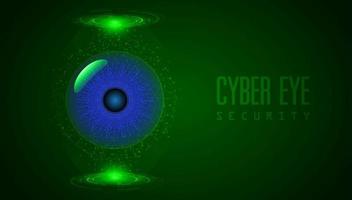 Modern Cybersecurity Technology Background with Eye vector