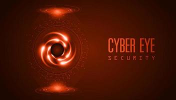 Modern Cybersecurity Technology Background with Eye vector