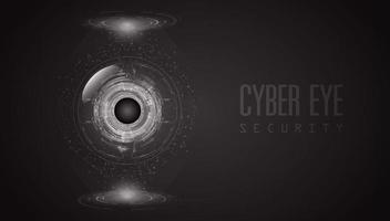 Modern Cybersecurity Technology Background with Eye vector