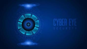 Modern Cybersecurity Technology Background with Eye vector