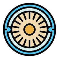 Hatch manhole icon color outline vector