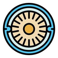 Hatch manhole icon color outline vector