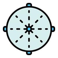 Closed manhole icon color outline vector