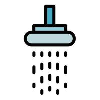 Shower head icon color outline vector