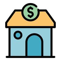 Property investments house icon color outline vector