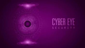 Modern Cybersecurity Technology Background with Eye vector