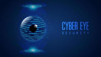 Modern Cybersecurity Technology Background with Eye vector