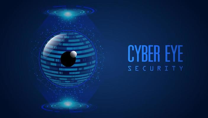 Modern Cybersecurity Technology Background with Eye