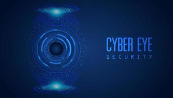 Modern Cybersecurity Technology Background with Eye vector