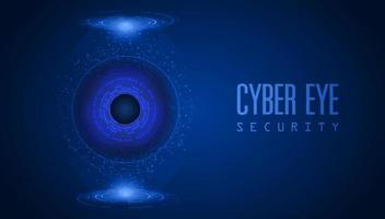 Modern Cybersecurity Technology Background with Eye vector