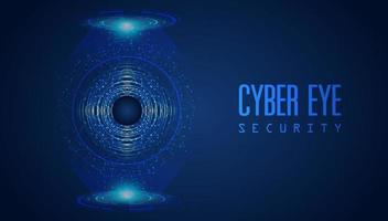 Modern Cybersecurity Technology Background with Eye vector